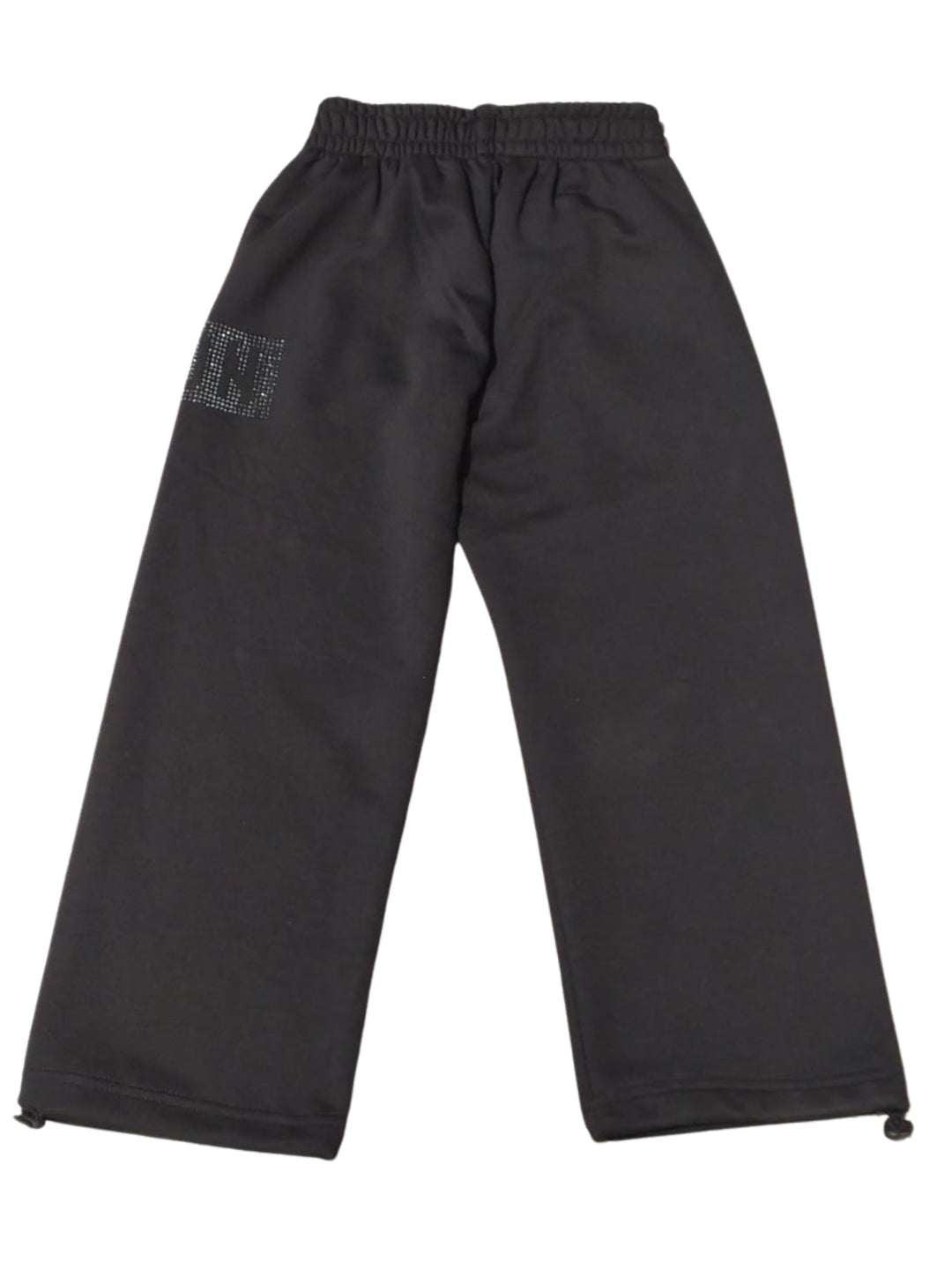 Pantaloni tuta da ragazza con logo lettering con strass sul davanti IGPS001385