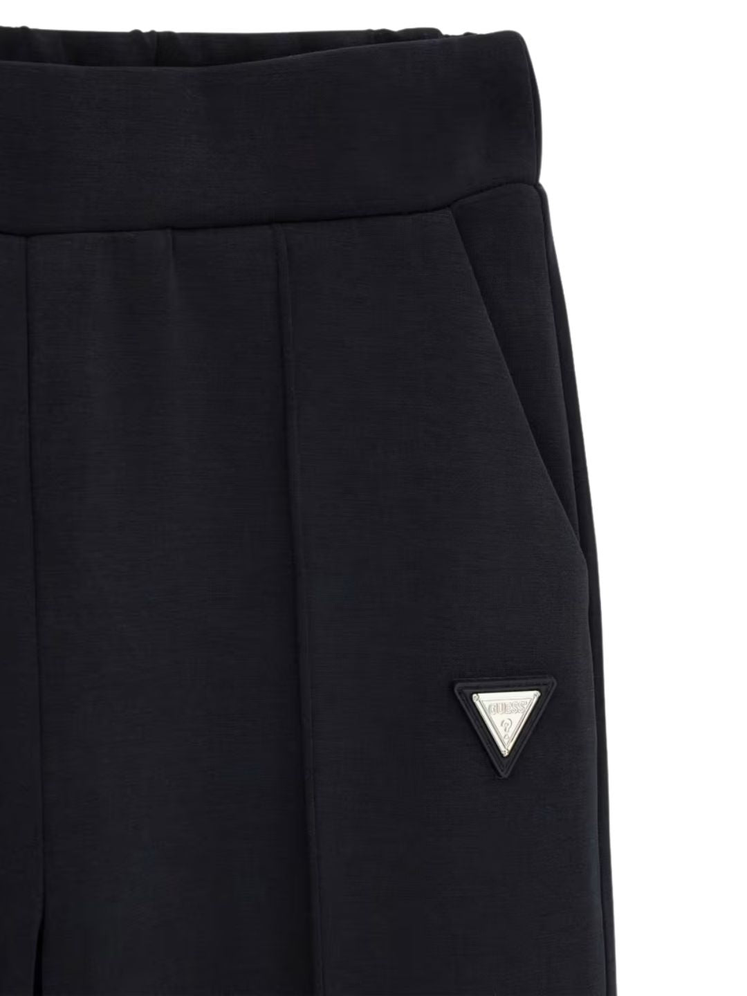 Pantaloni da ragazza a gamba larga con triangolo loggato in metallo J6YB20K5194