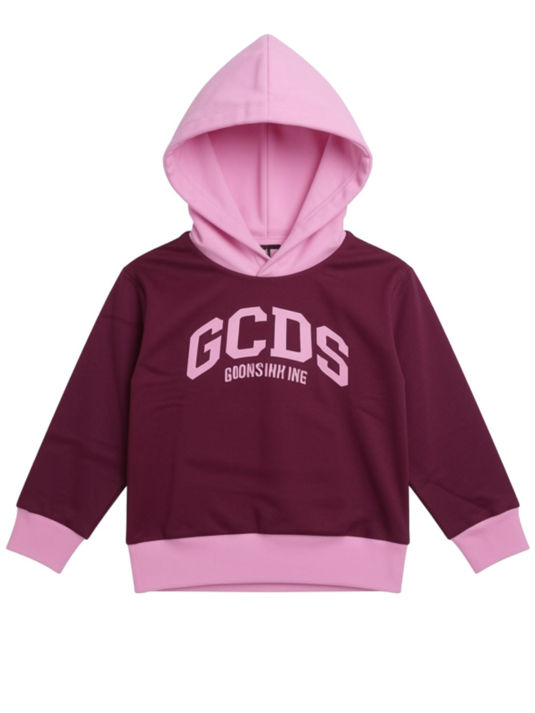 Felpa da neonata e bambina con cappuccio e maxi logo frontale GC0054