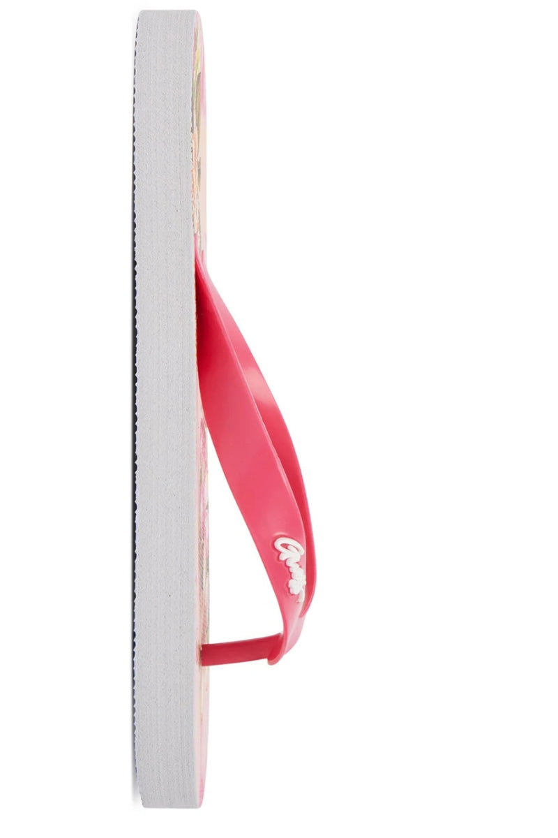 Ciabatte da bambina e ragazza infradito con stampa floreale J6GZ25W0780