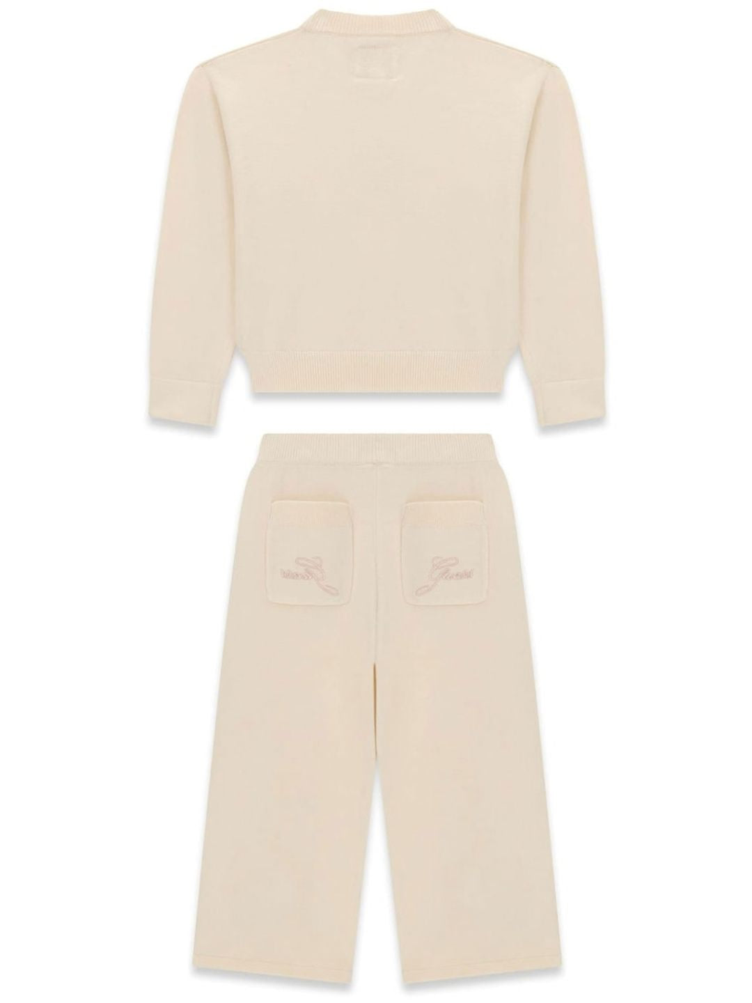 Completo da bambina due pezzi con logo ricamato sul davanti K6BG04Z1291