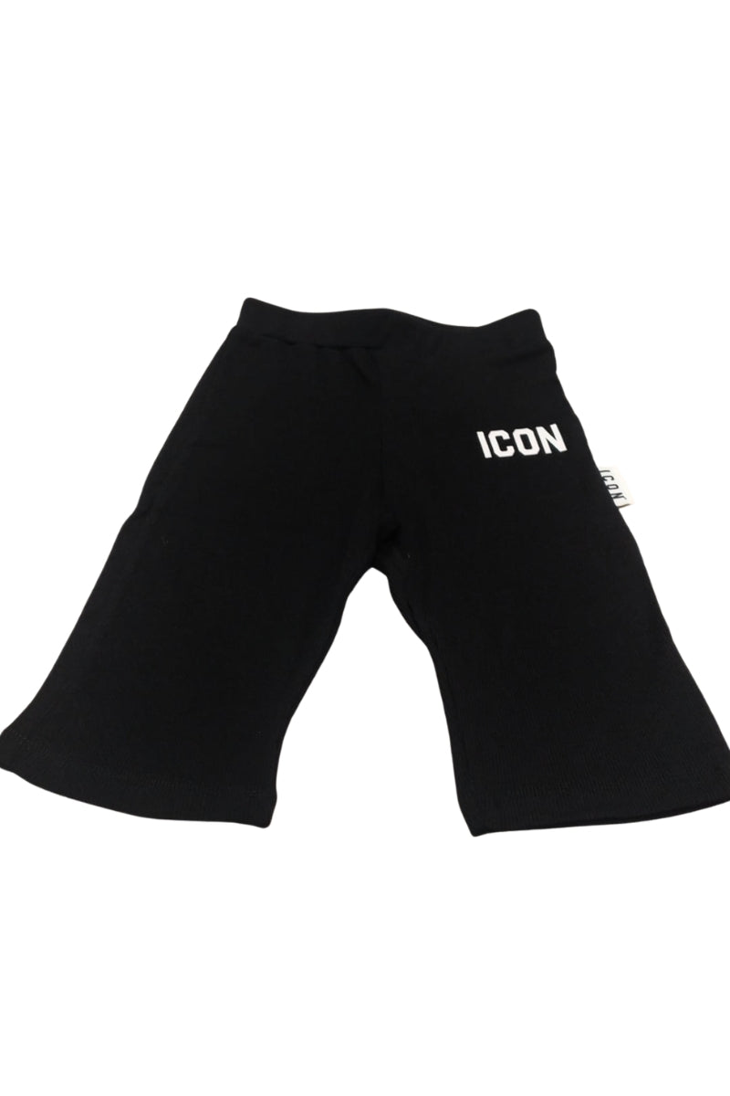 Leggins da ragazza in cotone elasticizzato a costine modello ciclista IGSH001240