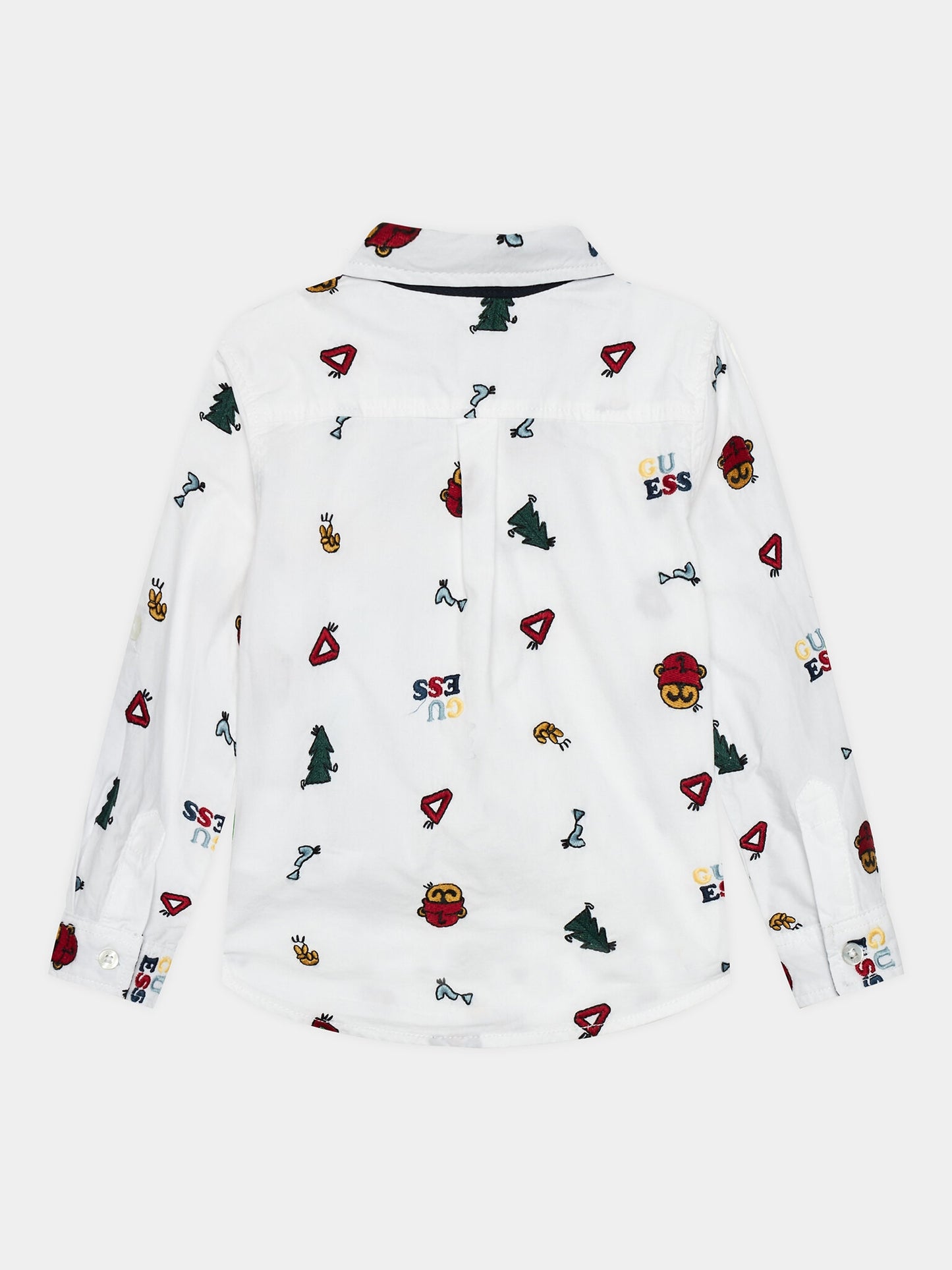 Camicia da bambino a fantasia con decorazioni all over cucite