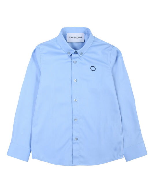 Camicia classica da bambino e ragazzo con collo francese
