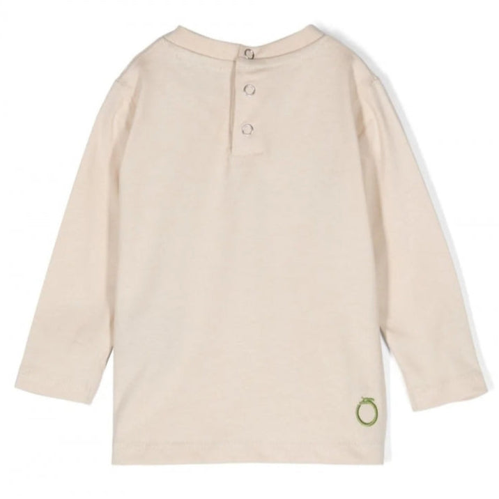 Maglia girocollo da neonato a maniche lunghe con bottoni sul retro