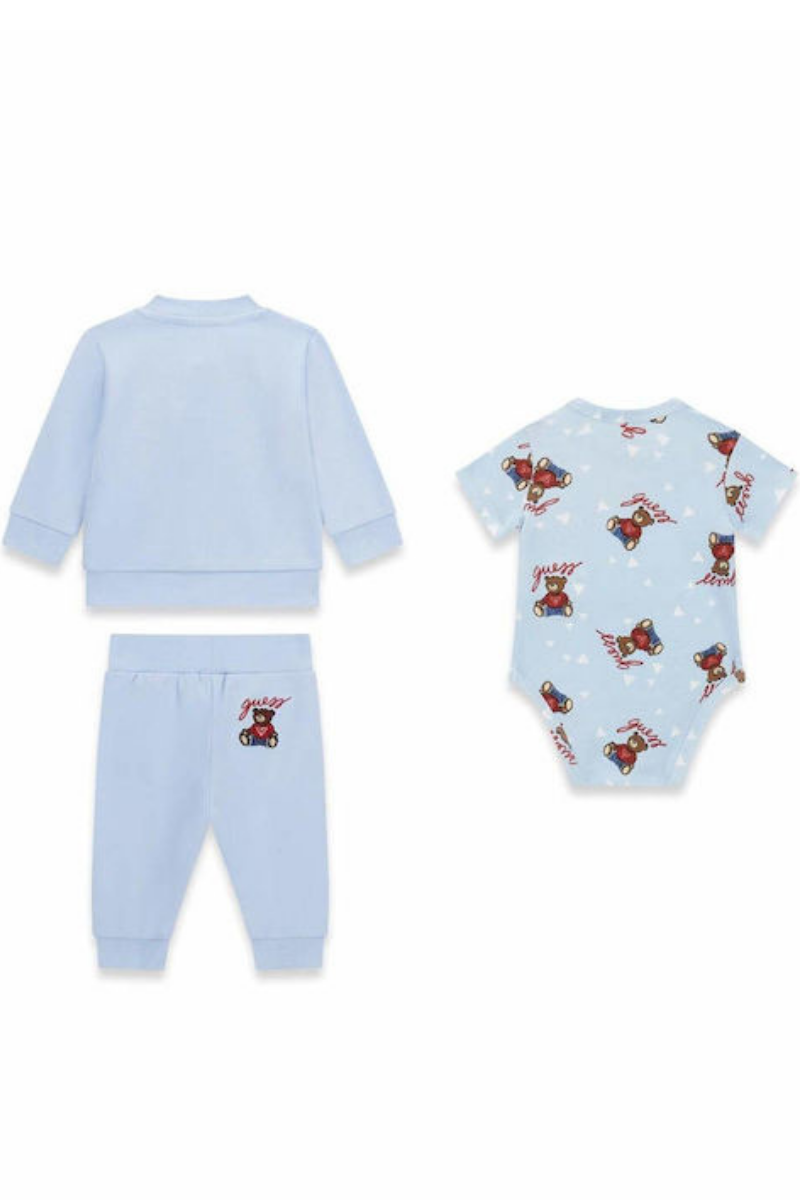 Tuta tre pezzi da neonato in puro cotone H6RW02KA6W4