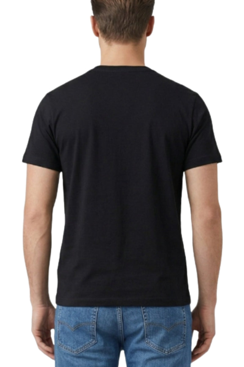 T-shirt girocollo da uomo con maxi logo a contrasto colore sul davanti SS26272