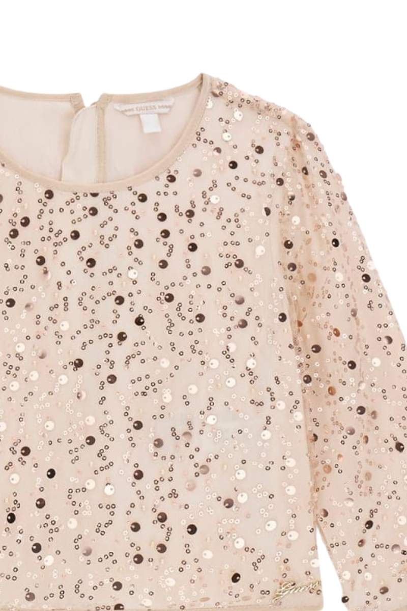 Maglia da ragazza con paillettes all over J6RH04KCLM0