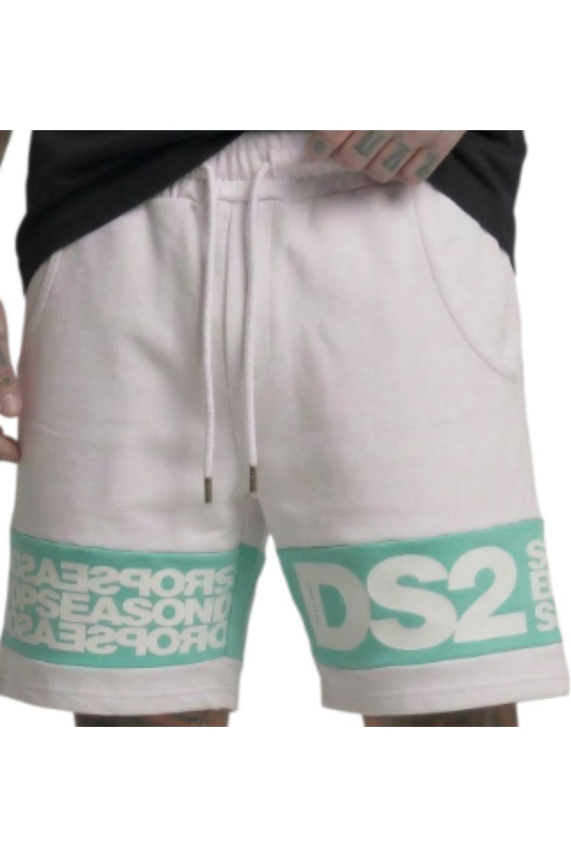 Bermuda da uomo con maxi banda loggata a contrasto colore SS26215