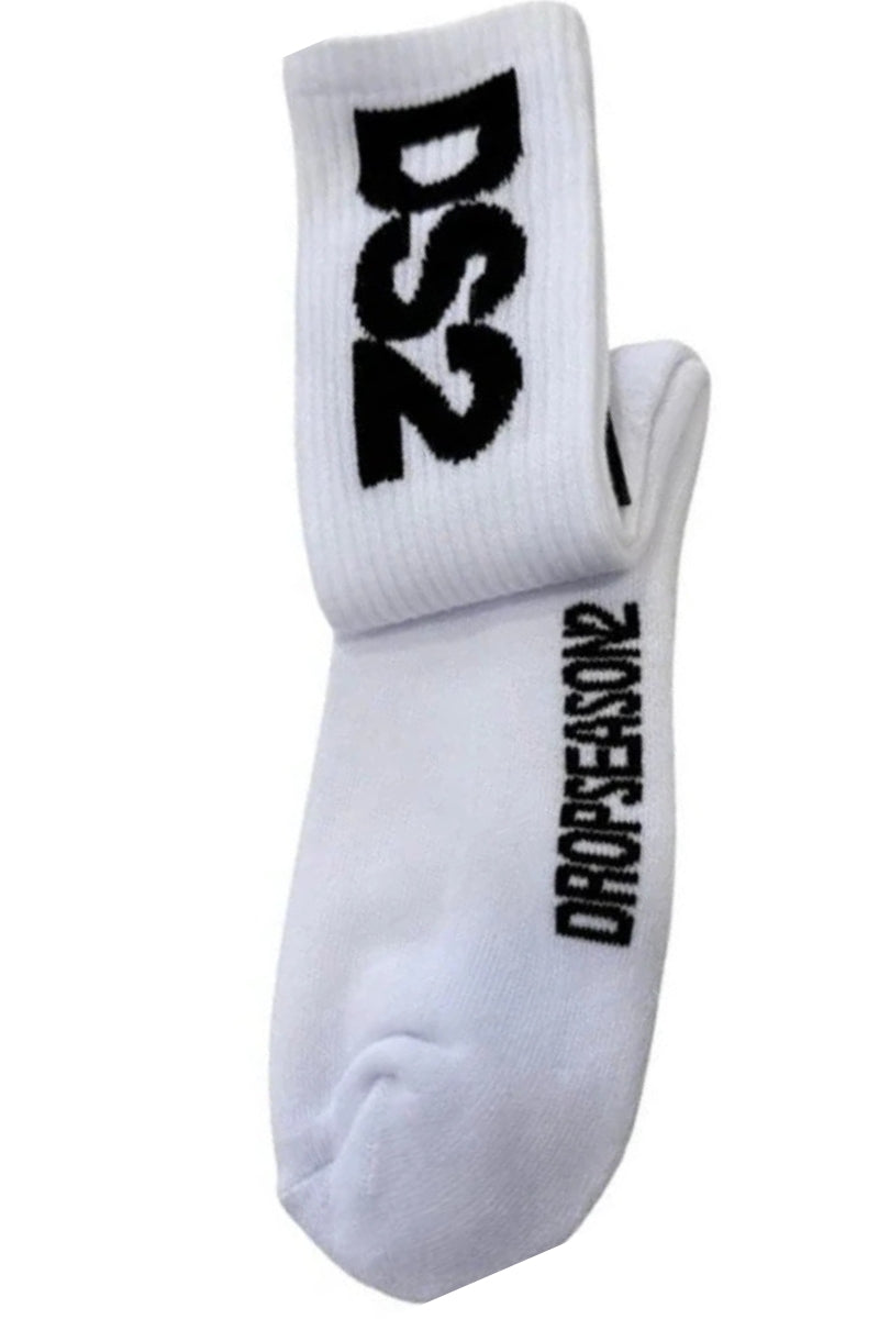 Calze da ragazzo e ragazza in spugna elasticizzata con logo a contrasto FW25C01