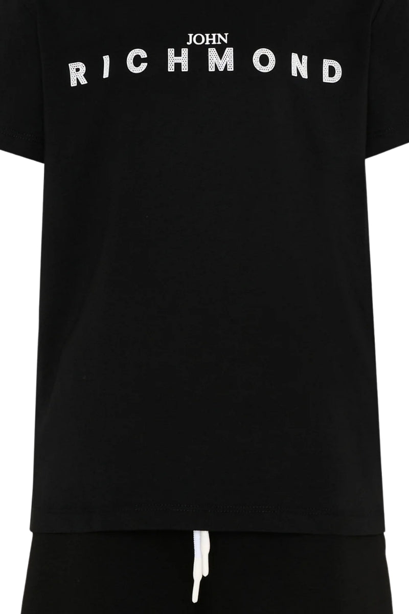 Completo da bambino e ragazzo due pezzi con logo lettering a contrasto RBP26018CJ