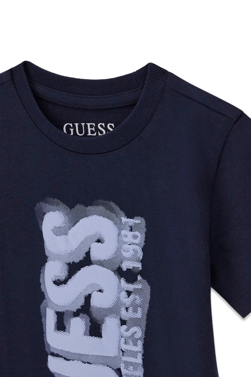 T-shirt da bambino in cotone con stampa maxi logo lettering verticale (6 e 7 anni) N6RI12K8HM4