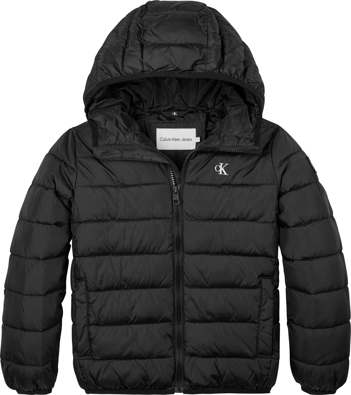 Giubbotto imbottito da bambino e ragazzo con logo monogram a sinistra