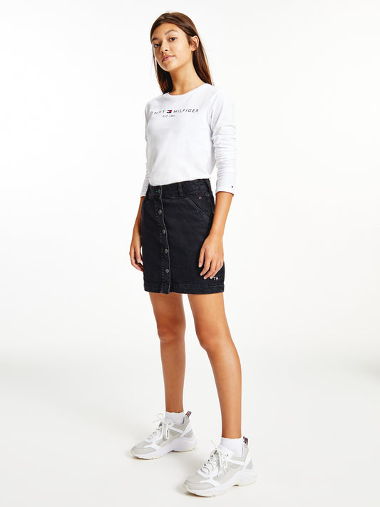 Maglia da ragazza a maniche lunghe con logo