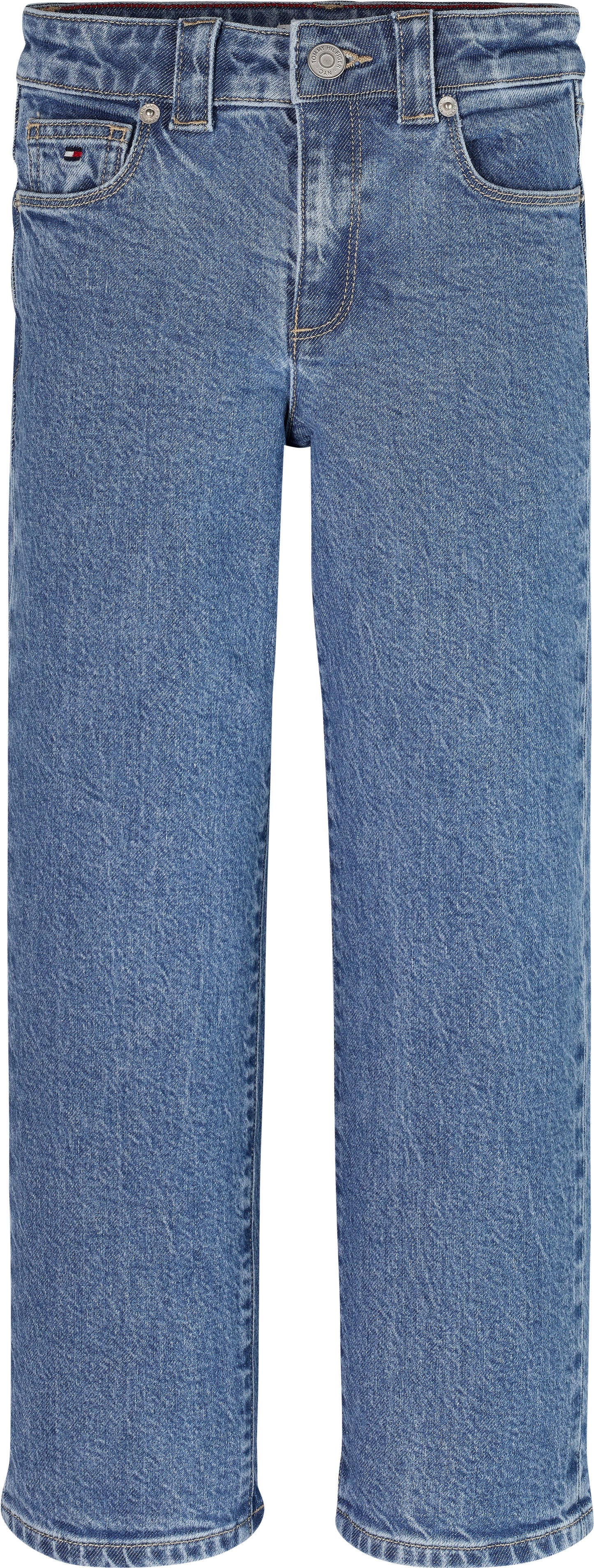 Jeans da ragazza modello mom con cinque tasche