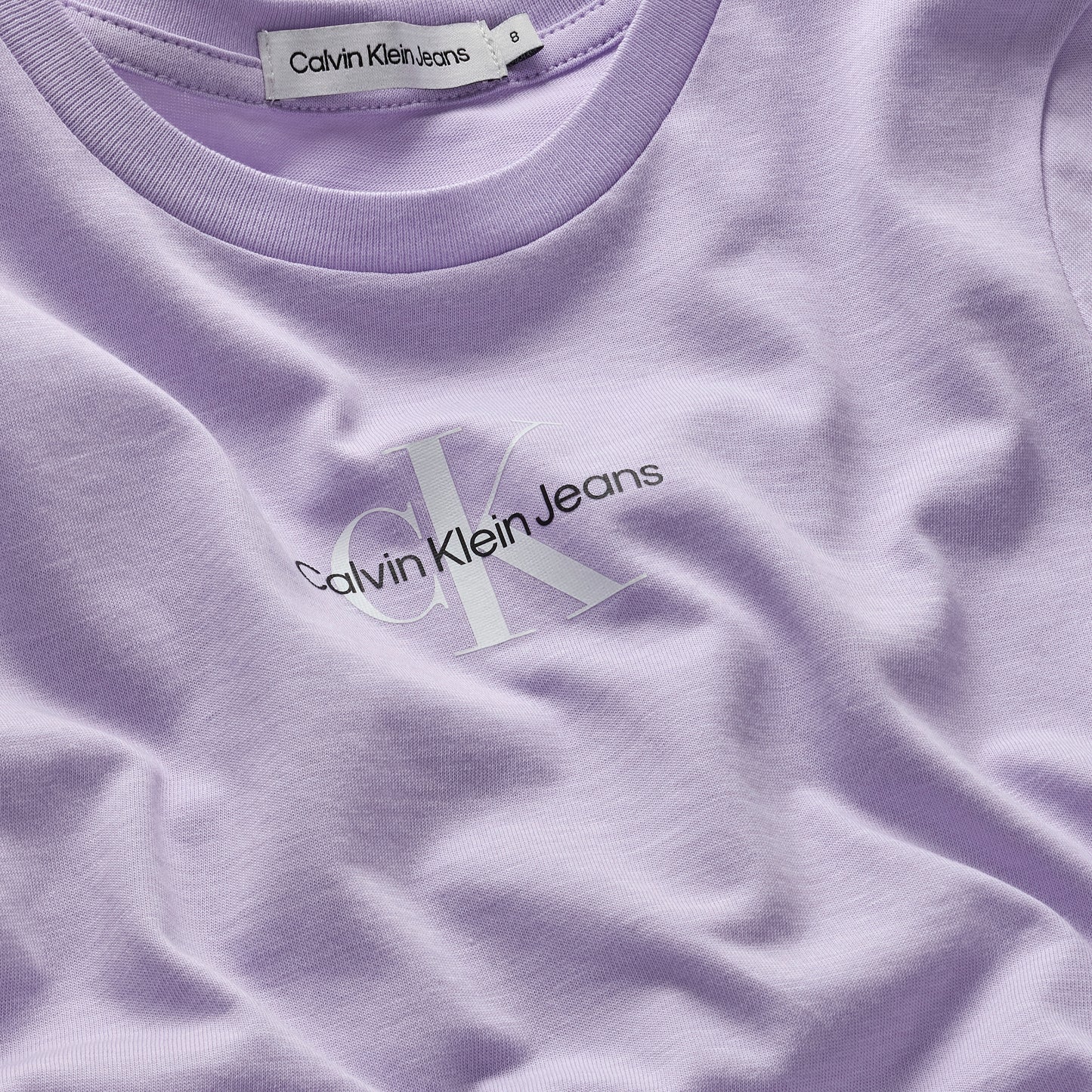 T-shirt girocollo da bambina e ragazza con logo