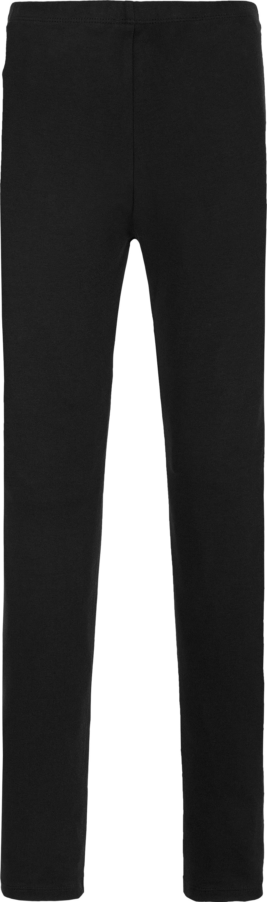 Leggins lunghi da bambina e ragazza con logo monogram a sinistra