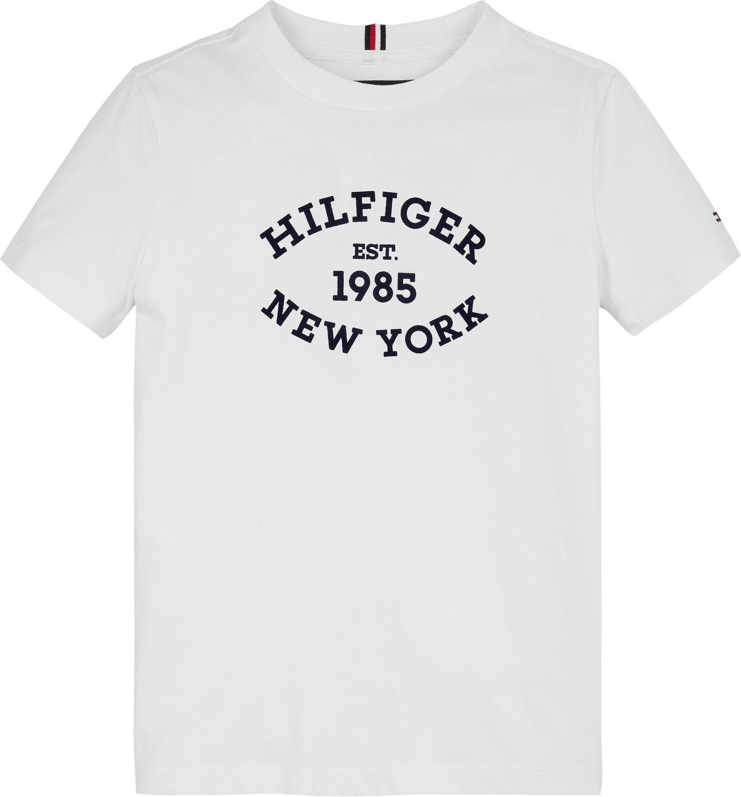T-shirt da ragazzo a maniche corte con maxi logo al centro