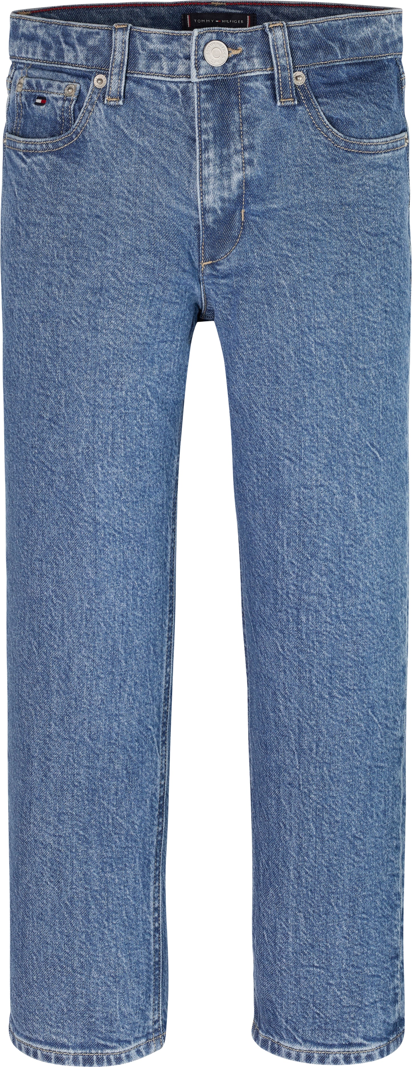 Jeans da ragazzo con taglio largo e chiusura con bottone