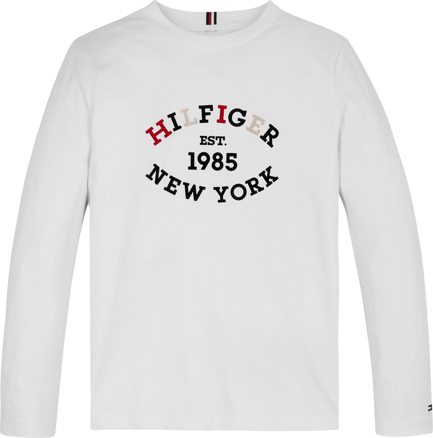 Maglia girocollo a maniche lunghe con maxi logo