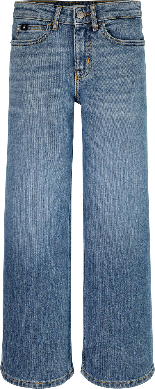Jeans mom da bambina e ragazza con cinque tasche