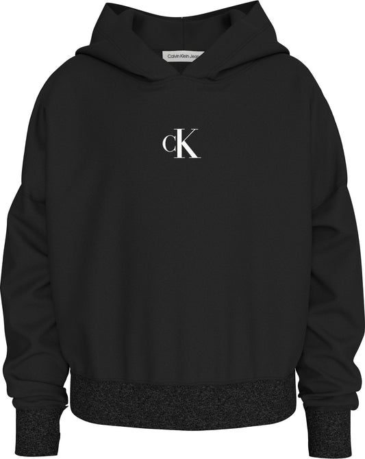Felpa con cappuccio da ragazzo con logo monogram sul davanti