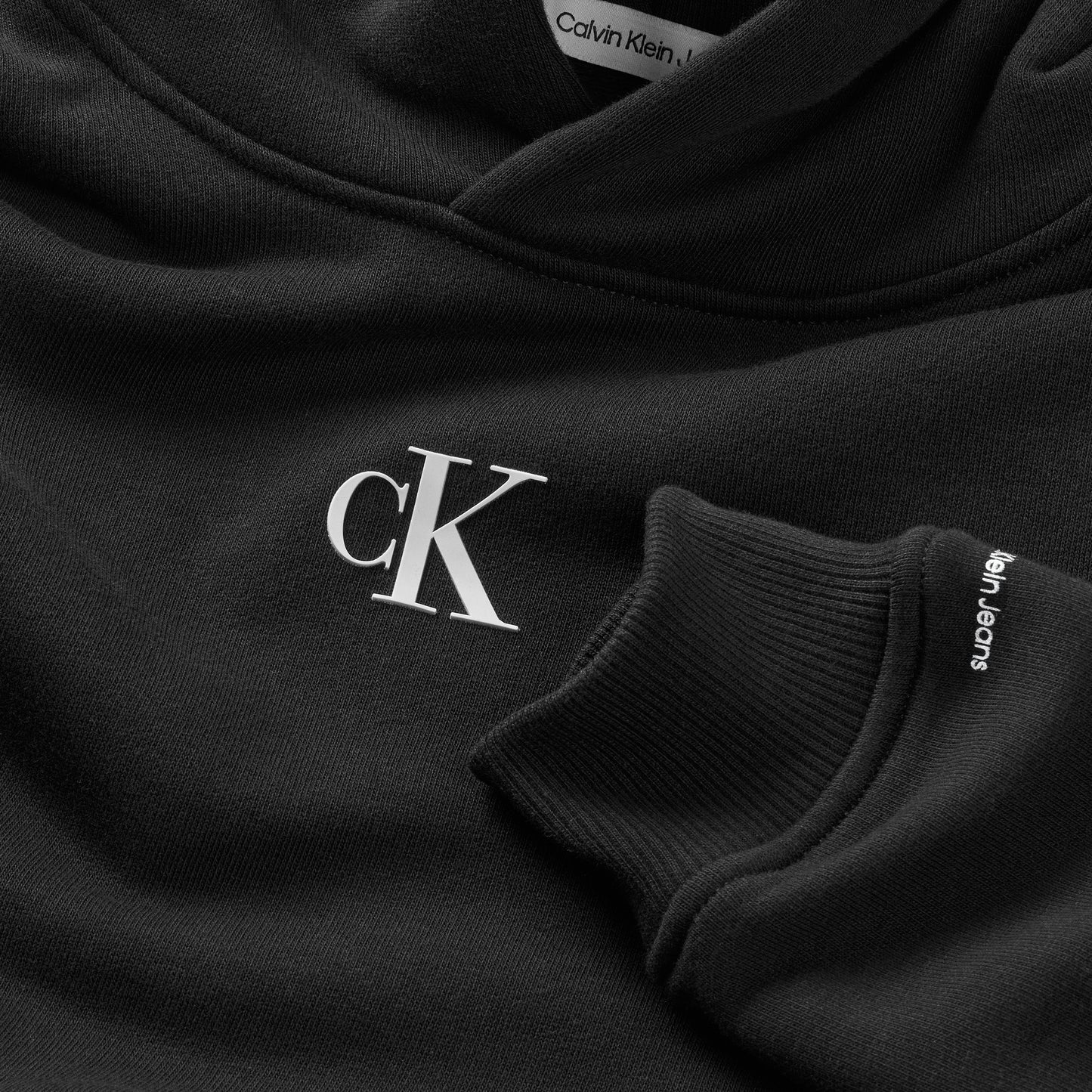 Felpa con cappuccio da ragazzo con logo monogram sul davanti