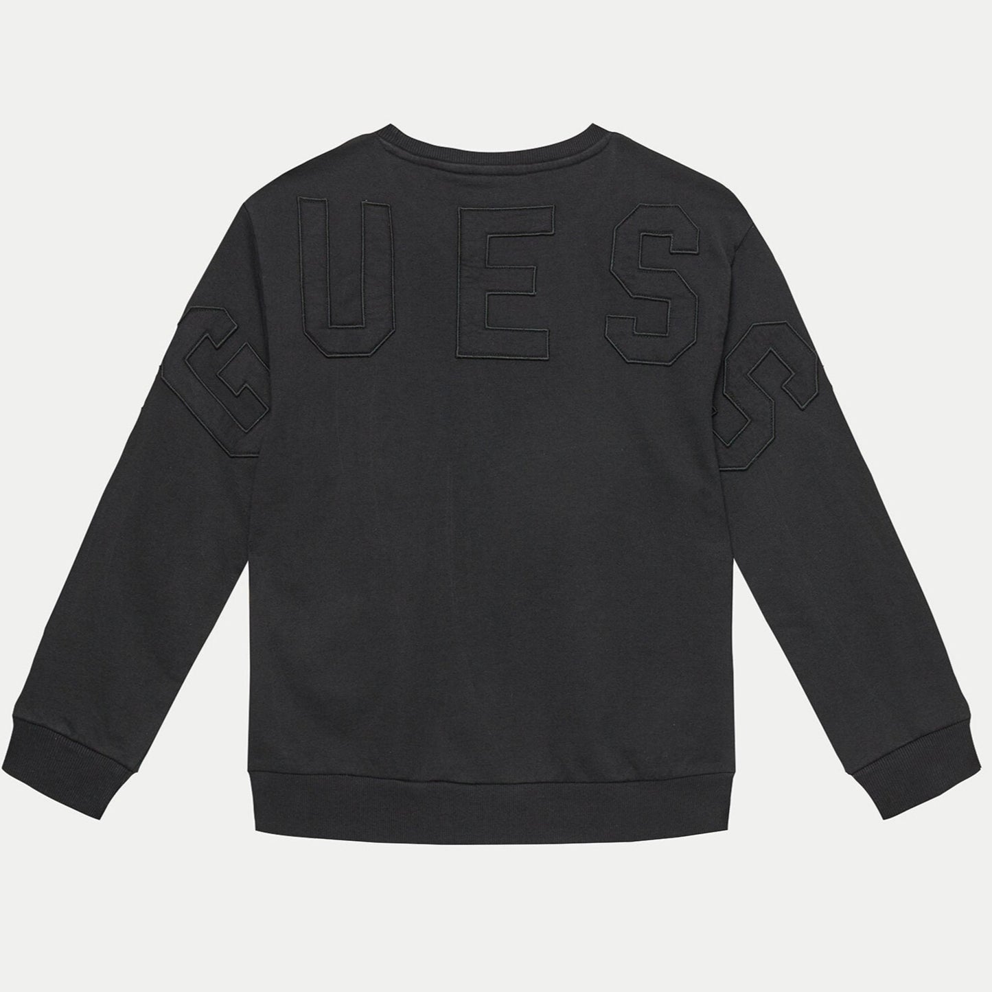 Felpa da ragazzo con triangolo a sinistra e maxi logo lettering sul retro in rilievo