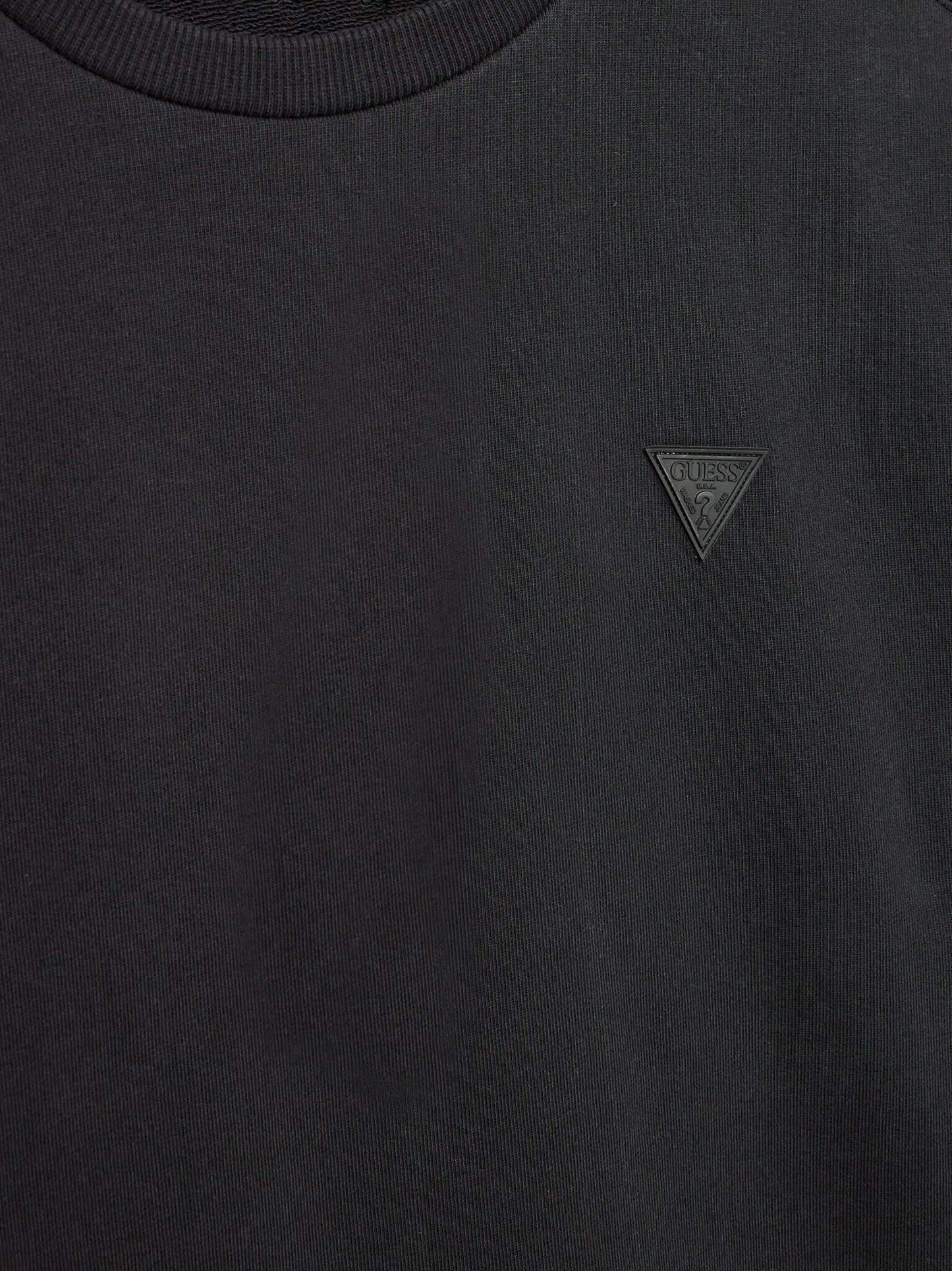 Felpa da ragazzo con triangolo a sinistra e maxi logo lettering sul retro in rilievo