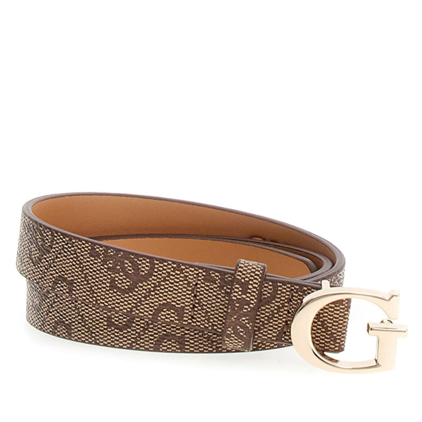 Cintura da ragazza con pattern logo e fibbia logata