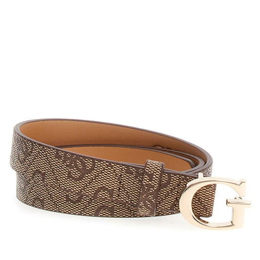 Cintura da ragazza con pattern logo e fibbia logata