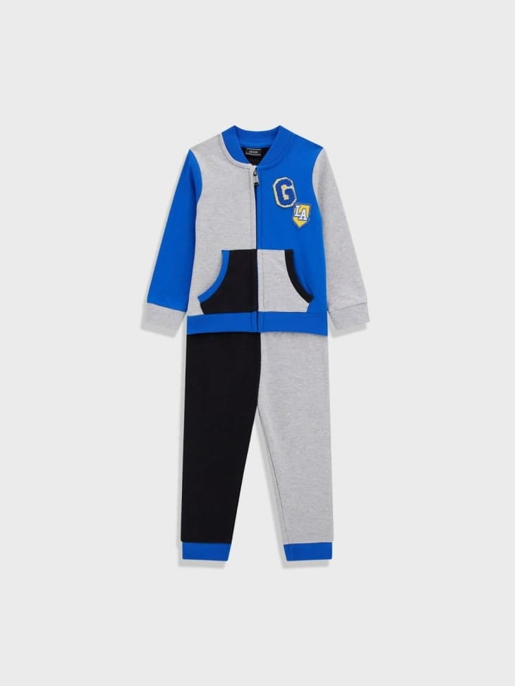 Tuta da bambino due pezzi con felpa e pantalone tricolor