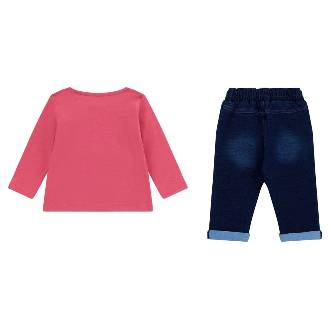 Completo da neonata a due pezzi con maglia e jeans