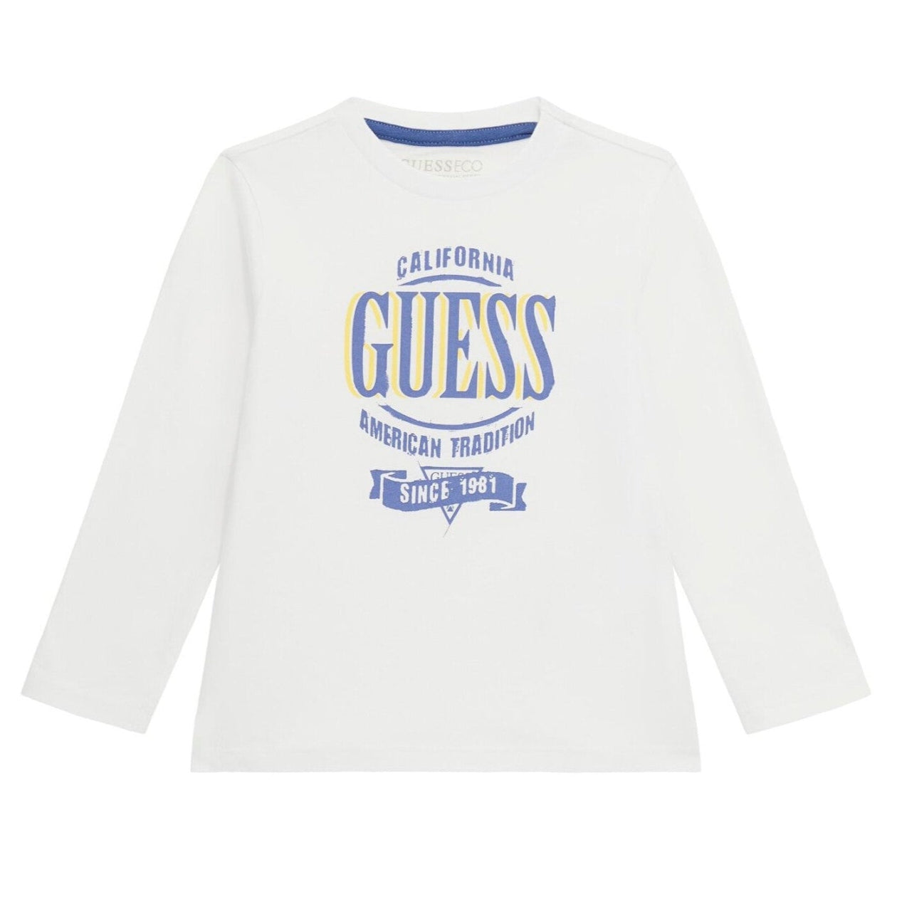 Maglia girocollo a manica lunga con maxi logo sul davanti