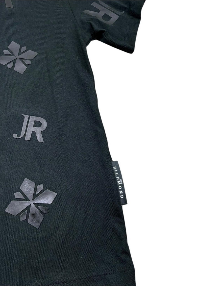 T-shirt da ragazzo in jersey di cotone con stampa logo monogram all over ton sur ton RBP26041TS