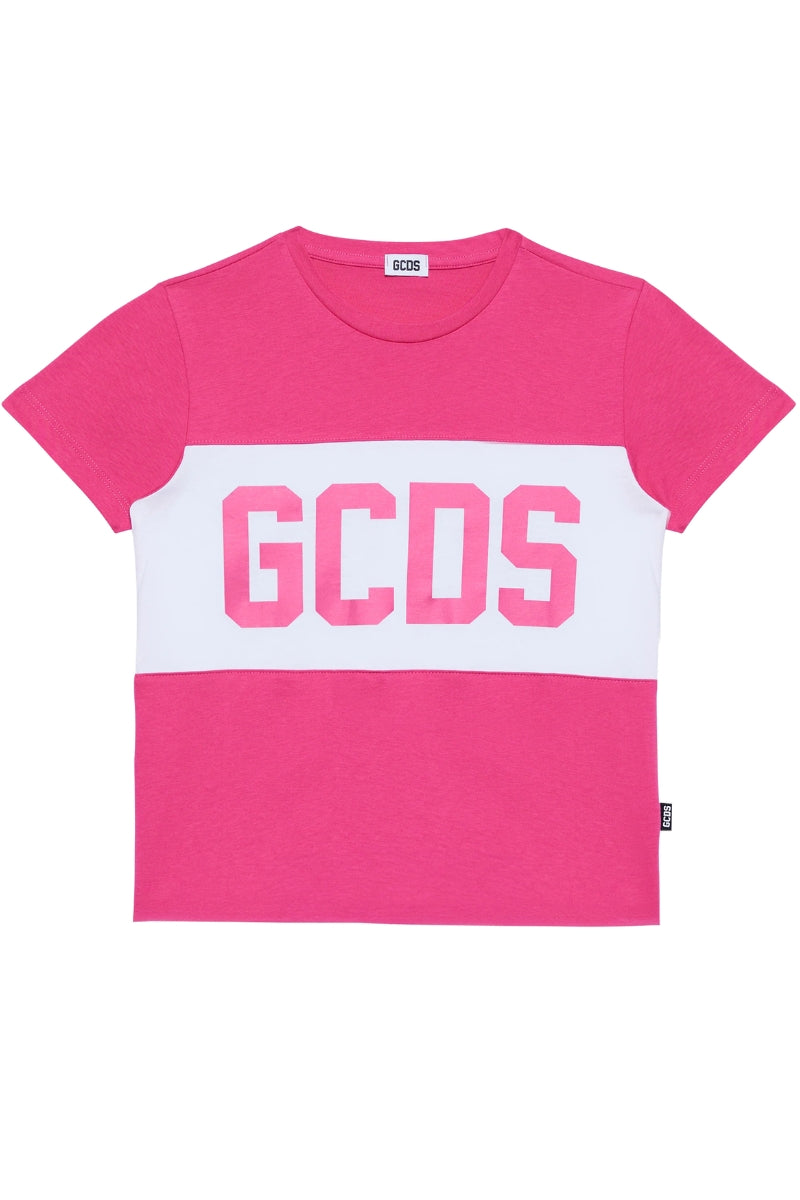 T-shirt da bambino e bambina con maxi con logo lettering a contrasto fronte e retro (6 anni) Z0UKQC585J105