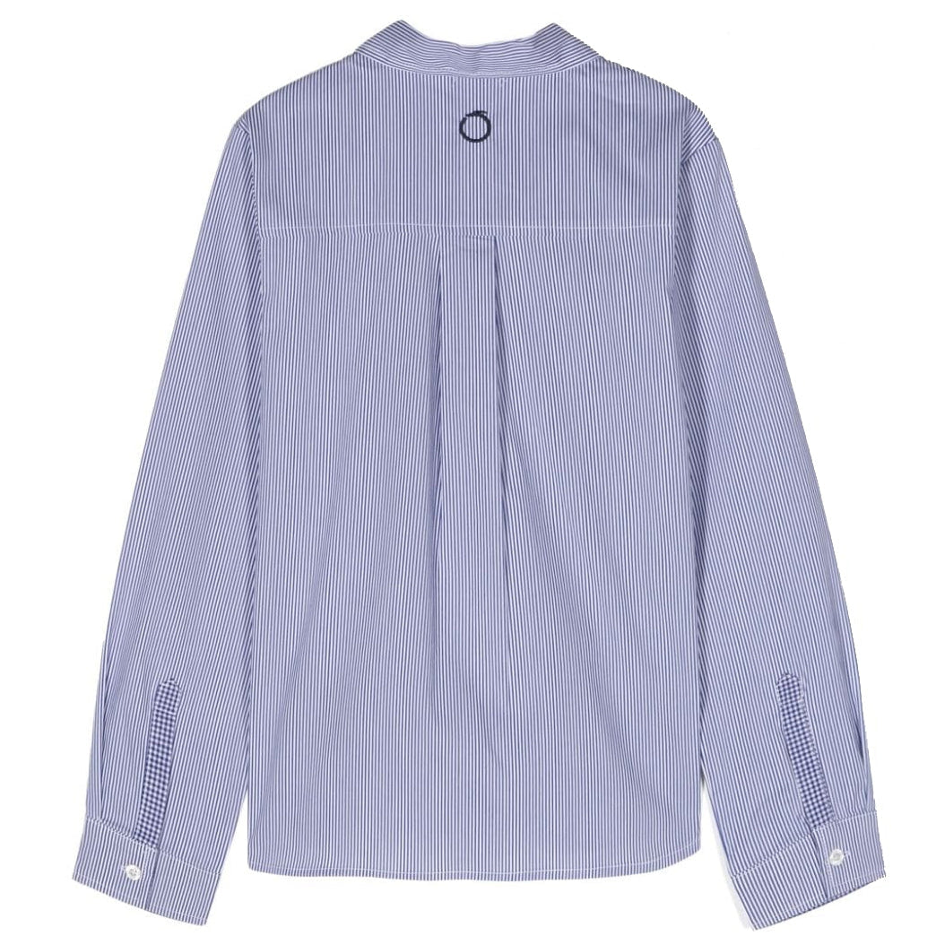 Camicia classica a righe con logo lettering sul lato sinistro