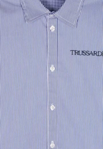 Camicia classica a righe con logo lettering sul lato sinistro