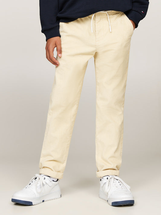 Pantaloni a costine con cinta elastica sul girovita
