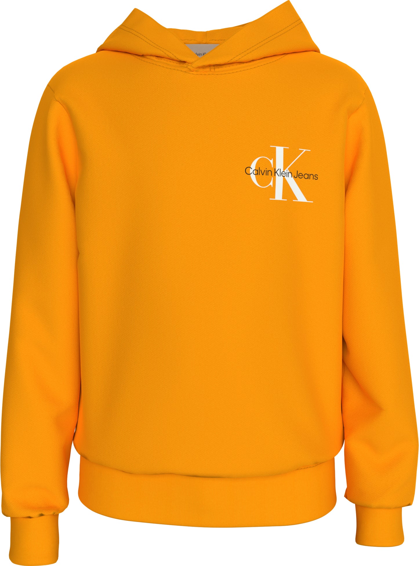 Felpa con cappuccio da bambino e ragazzo con logo monogram sul lato sinistro