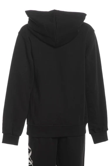 Felpa da ragazzo con cappuccio e maxi logo frontale