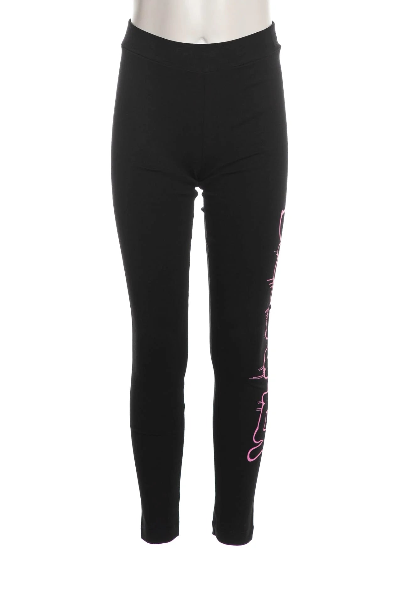 Leggins da ragazza a vita media con maxi logo a sinistra