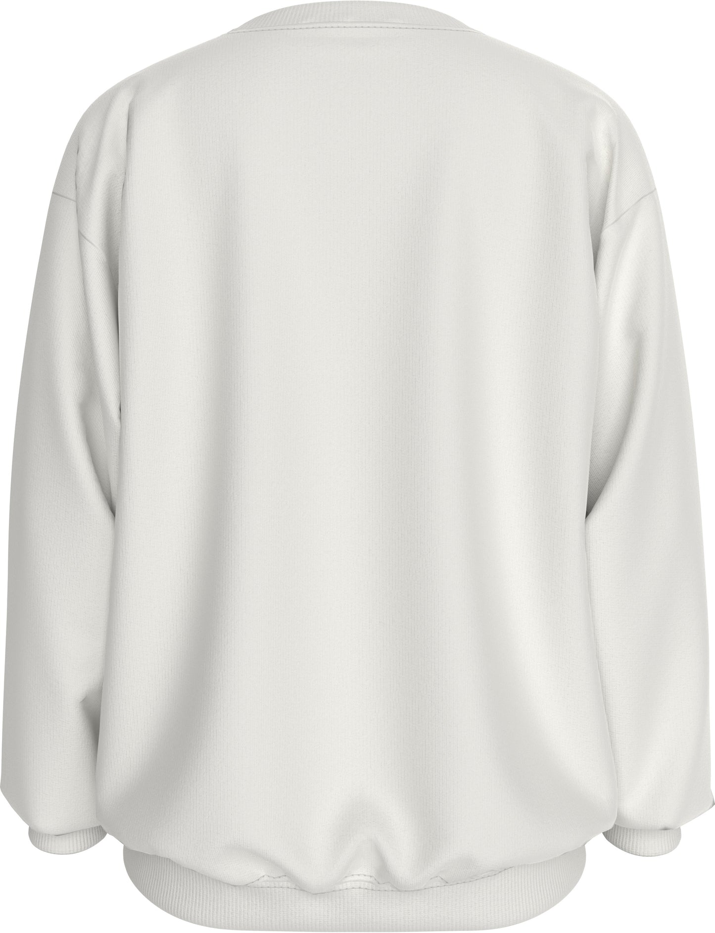 Felpa girocollo a maniche lunghe con maxi logo multicolor