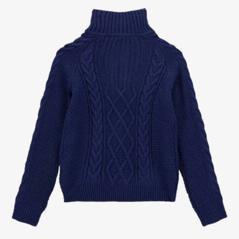 Maglione da ragazzo con collo alto e zip