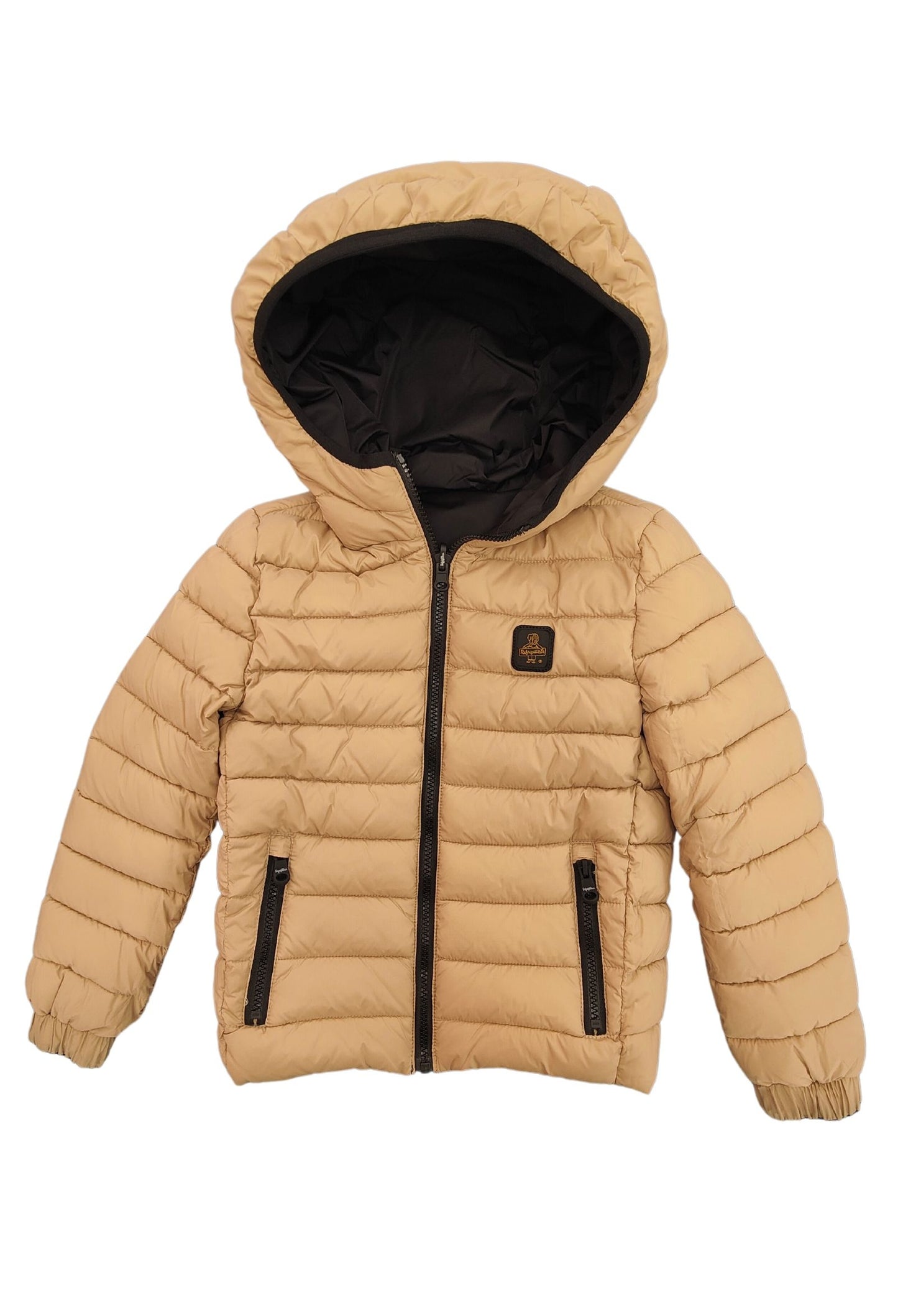 Giubbotto reversibile liscio/trapuntato da bambino e ragazzo con cappuccio