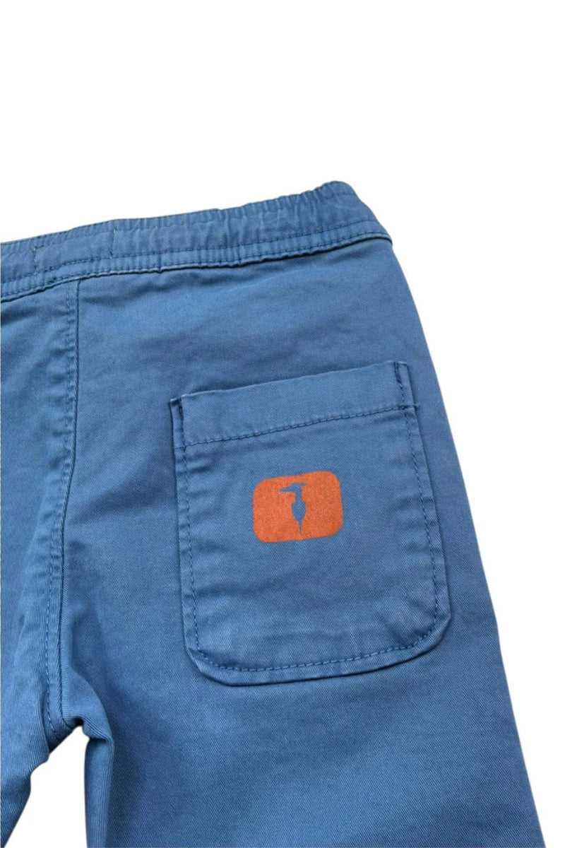 Pantaloni da neonato e bambino con ricamo levriero a contrasto sul retro TIP26086PA