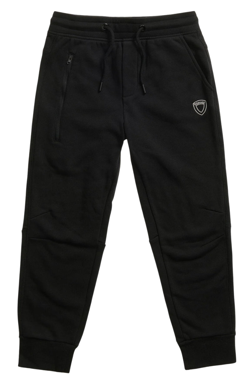 Pantaloni tuta da ragazzo con scudo logato a sinistra 25WBLKP01475