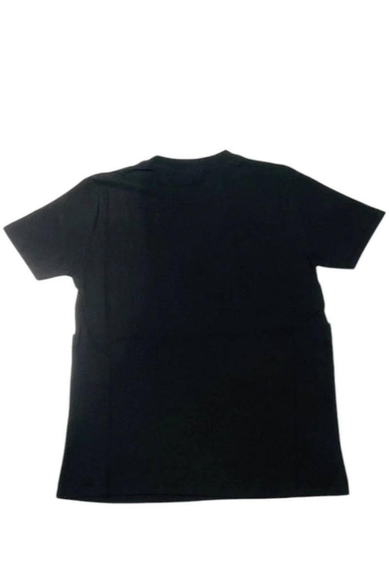 T-shirt da ragazzo girocollo con fascia centrale a contrasto e maxi logo lettering IBKS00482