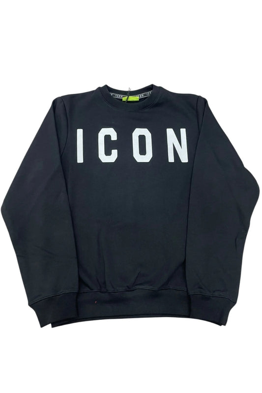 Felpa girocollo da ragazzo a maniche lunghe con logo IBSW00492