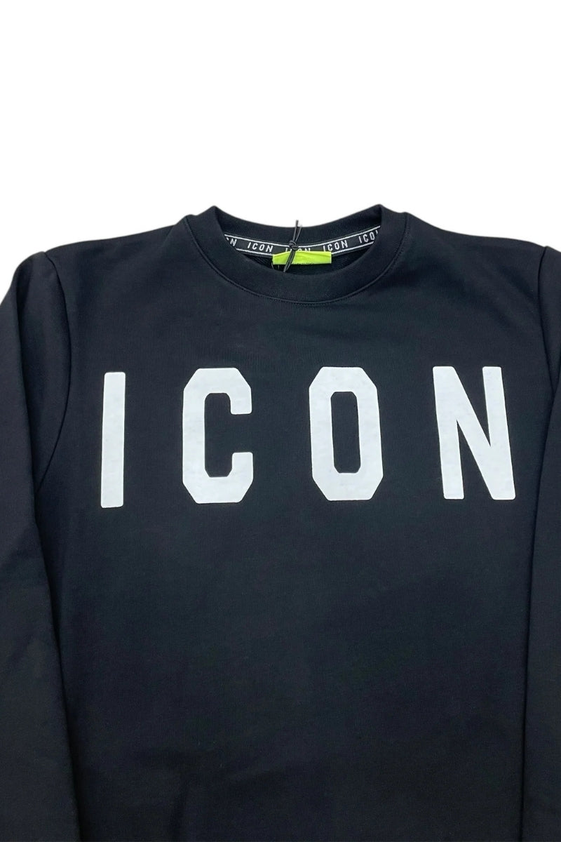 Felpa girocollo da ragazzo a maniche lunghe con logo IBSW00492